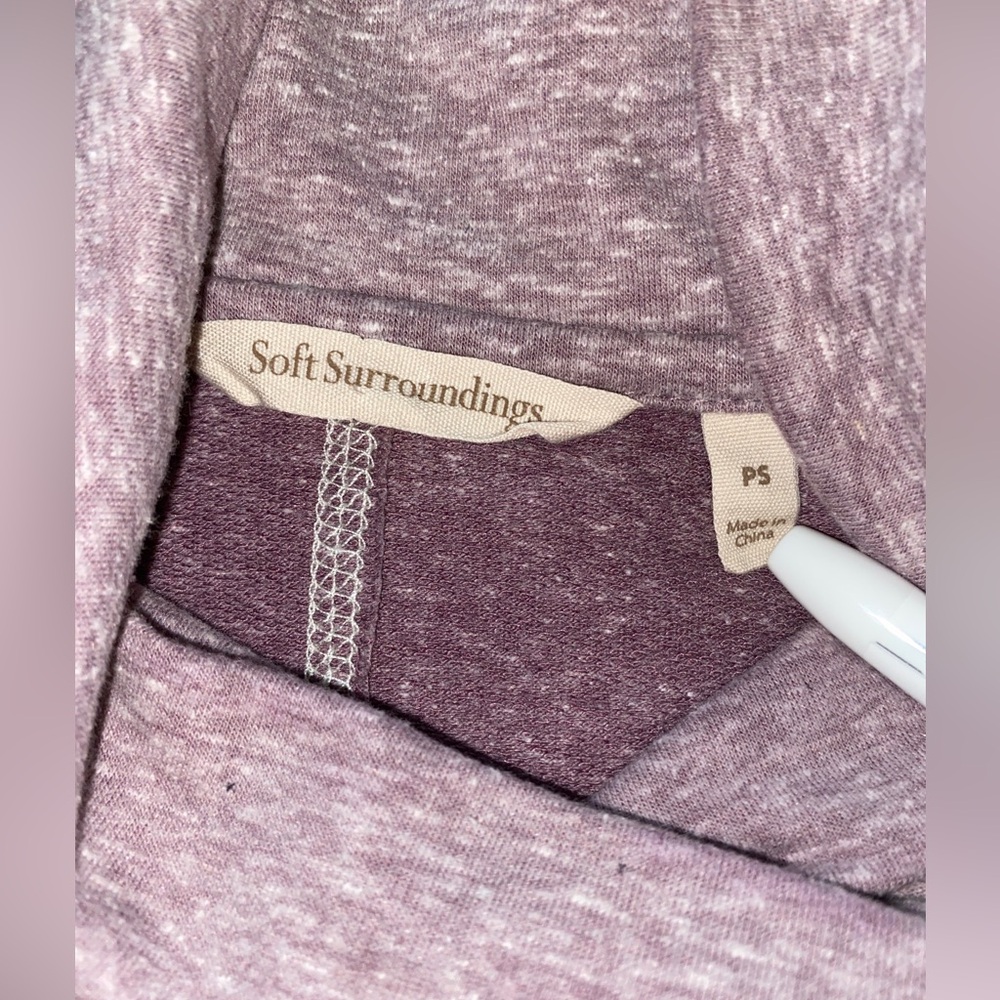 Soft Surroundings Womens Top Size PS Brinley Pleated Cowl Neck - Picture 5 of 6